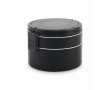 Ronde lunchbox met twee lagen van 250/700 ml en handgrepen kleur zwart