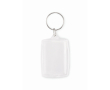 Klassieke acryl sleutelhanger met kleurenpapier-inzet kleur doorzichtig