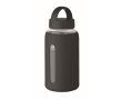 Borosilicaat glazen fles met siliconen hoes 600ml kleur zwart