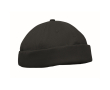 Dockerstijl pet van katoen met mesh en gesp 260 g/m² kleur zwart