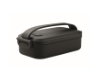 Plastic lunchbox met hermetisch deksel en sluitclips 800 ml kleur zwart