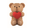 Grote teddybeer 23 cm met rood hart kleur rood