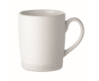 Matwitte keramische mok met gekleurde siliconen basis 300ml kleur wit