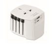 Compacte reisadapter van 30 W met USB-A en USB-C kleur wit