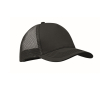Truckerpet 5-panel katoen en mesh 250 g/m² kleur zwart