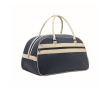 Klassieke vintage sporttas van kunstleer 21,5L kleur blauw