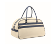 Klassieke vintage sporttas van kunstleer 21,5L kleur beige