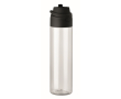 RPET-fles met 2-in-1 rietje en lekvrije draaglus 700 ml kleur zwart