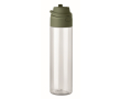 RPET-fles met 2-in-1 rietje en lekvrije draaglus 700 ml kleur donkergroen