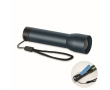 Oplaadbare aluminium zaklamp met zoom en lichtstanden kleur marineblauw