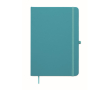 A5-notitieboek met harde kaft van gerecycled kunstleer kleur turquoise