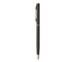 Gerecyclede aluminium pen met chromen clip kleur zwart