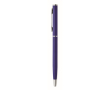 Gerecyclede aluminium pen met chromen clip kleur blauw