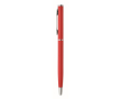 Gerecyclede aluminium pen met chromen clip kleur rood