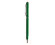 Gerecyclede aluminium pen met chromen clip kleur groen