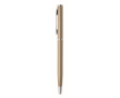 Gerecyclede aluminium pen met chromen clip kleur champagne