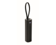 Powerbank van gerecycled aluminium met kabel, 5.000mAh kleur zwart