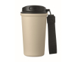 Thermische beker met handvat en lekvrije sluiting 400 ml kleur beige