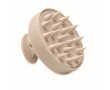 Plastic massageborstel om de hoofdhuid te masseren kleur beige