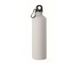 Fles met karabijnhaak van gerecycled roestvrij staal 750 ml kleur wit