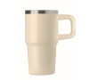 Thermosbeker met deksel en rietje 500ml kleur beige