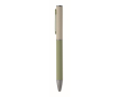Draaibare pen van gerecycled aluminium met rubberen afwerking kleur mintgroen