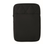 Gewatteerde nylon laptophoes met voorvak 15'' kleur zwart
