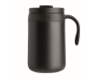 thermosbeker van roestvrij staal met herbruikbaar koffiefilter 450 ml kleur zwart