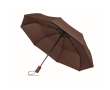 Opvouwbare automatische windbestendige polyester paraplu Ø94 kleur bruin