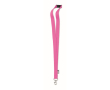 Lanyard van RPET met metalen karabijnhaak bedrukken, 20 mm kleur fuchsia