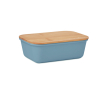 Lunchbox met bamboe deksel bedrukken met logo 1L Mix Bamboo kleur matzwart