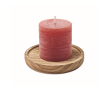 Gepersonaliseerde kandelaar met vanille geurkaars Wooden kleur rood