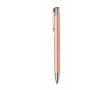 Pen van gerecylced aluminium met blauwe inkt Aster Recycled kleur rose gold