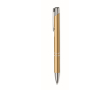 Pen van gerecylced aluminium met blauwe inkt Aster Recycled kleur goud