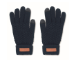 Tactiele RPET-handschoenen met logo printlabel Winter kleur marineblauw