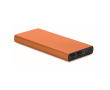 Powerbank met USB type C en snelladen 10.000 mAh Duo kleur oranje