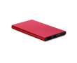 Aluminium powerbank 4.000 mAh Powercard Alu Black kleur bordeaux