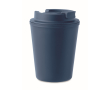 Gerecycleerde plastic thermosbeker met tuit 300ml Recyclo kleur blauw