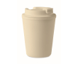 Gerecycleerde plastic thermosbeker met tuit 300ml Recyclo kleur beige