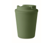 Gerecycleerde plastic thermosbeker met tuit 300ml Recyclo kleur donkergroen