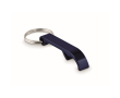 Gerecycled aluminium flesopener sleutelhanger bedrukken Recyclo kleur marineblauw