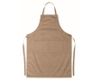 Verstelbaar kleurrijk kookschort bedrukken goedkoop 190 g/m2 Topchef kleur camel