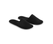 Hotelslippers met logobedrukking, gemaakt van polyester - Roomie kleur zwart