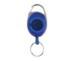 Sleutelhanger van gerecycled ABS en zink met koord en karabijnhaak kleur blauw