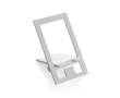 Opvouwbare platte telefoonstandaard van gerecycled plastic kleur wit