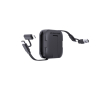 Telefoonhouder met oprolbare kabel 100 cm en 100 W snelladen kleur zwart
