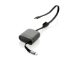 Uitschuifbare USB-C-naar-USB-C-oplaadkabel 120 cm 16 pinnen 100 W kleur grijs