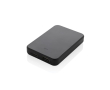 Powerbank van gerecycled plastic met twee poorten 5.000 mAh kleur zwart