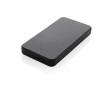 Powerbank van gerecycled plastic met indicator 10.000 mAh kleur zwart