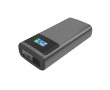 Powerbank met laadindicator en intrekbare kabel 45W 10.000 mAh kleur grijs